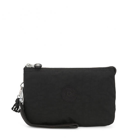 Kipling Creativity Extra Large Classic Wristlet Handbag Black Noir | AU 1258FD